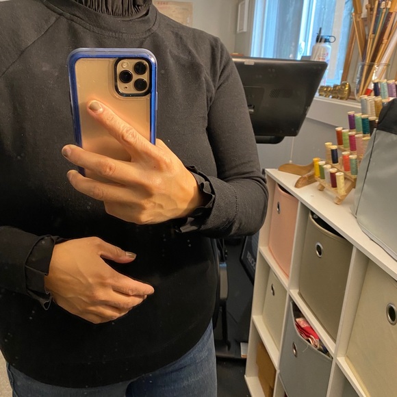 Halogen Sweatshirt with removable rufflw collar - Picture 5 of 5